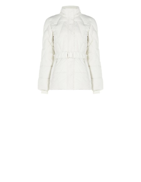 Casaco Curto Acolchoado Cintado Com Cintura Elástica Coordenada E Capuz Removível Rinascimento