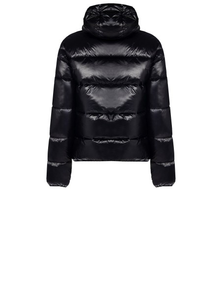 Casaco curto acolchoado reversível com capuz Rinascimento