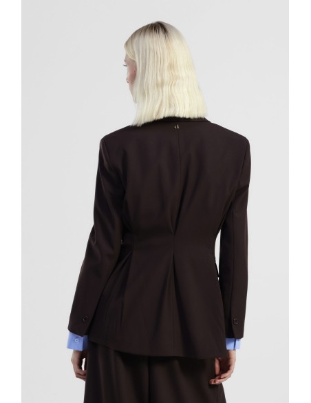 Blazer de Abotoamento Duplo com Bolsos de Aba Dixie