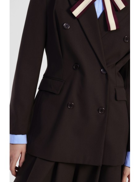 Blazer Cruzado com Bolsos de Aba Dixie