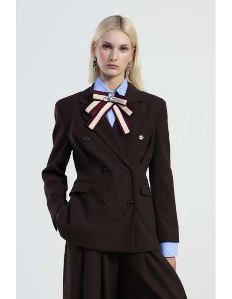 Blazer com abotoamento duplo e bolsos de aba Dixie