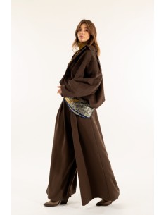 Calças com pregas e cintura Kontatto