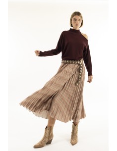 Saia Longuete Plissê Fantasia Kontatto