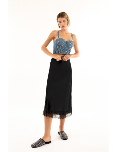 Saia midi em renda Kontatto