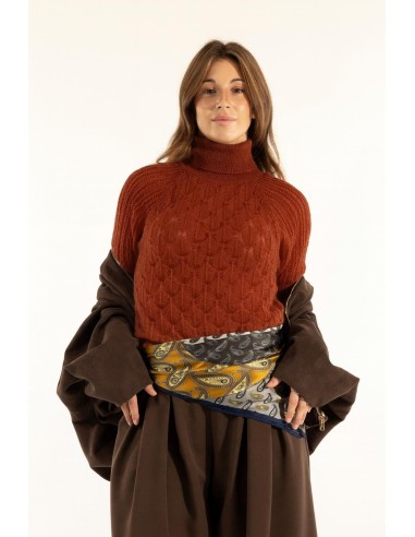 Camisola de gola alta vazada Kontatto