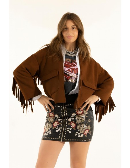 Casaco com franjas Kontatto