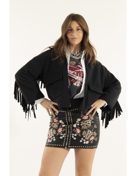 Blusão com franjas Kontatto