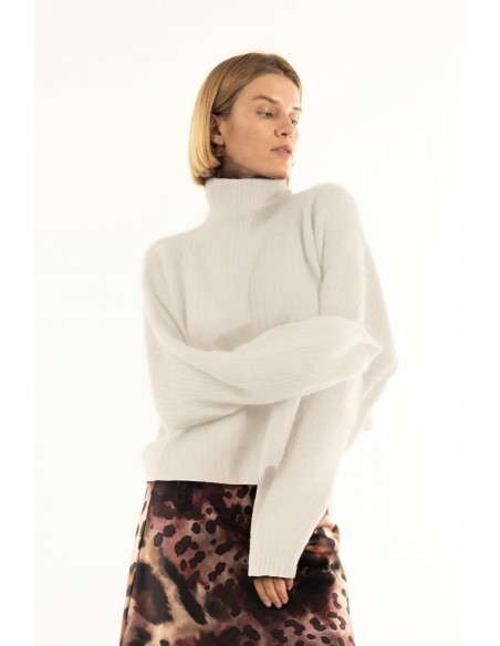 Camisola de gola alta em Punto Pannocchia Kontatto