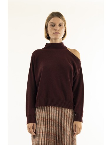 Camisola de gola alta com abertura no ombro Kontatto