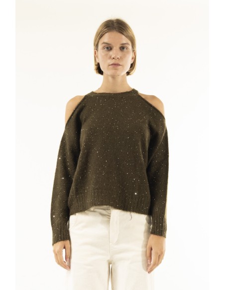 Gola redonda com aberturas nos ombros Kontatto