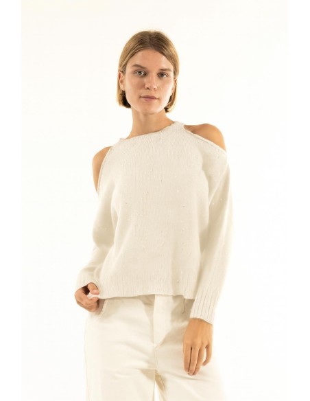 Gola redonda com recortes nos ombros Kontatto