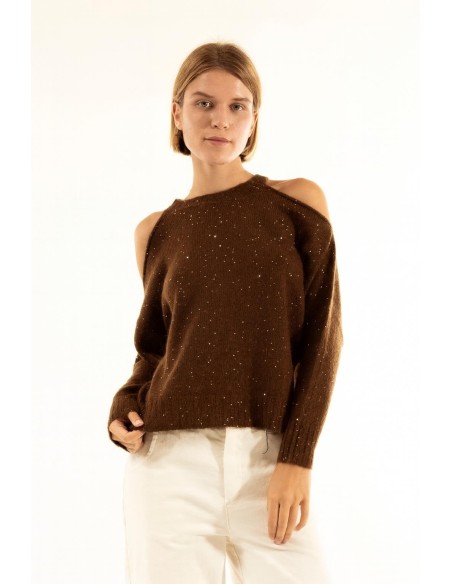 Gola redonda com aberturas nos ombros Kontatto