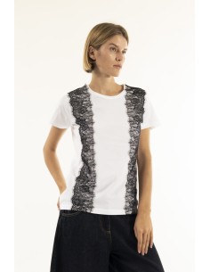 T-shirt Renda Aplicações Kontatto
