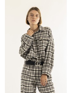 Camisa oversize com bainha desfiada Kontatto