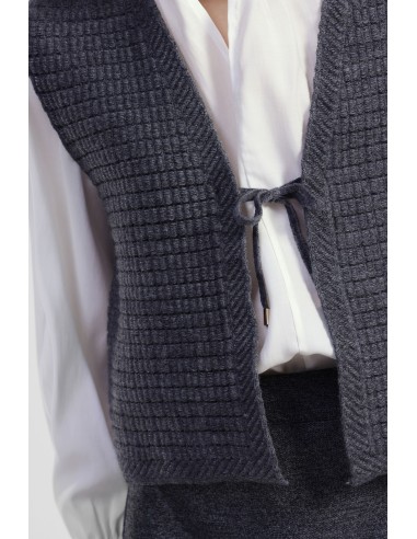 Colete Curto Estruturado Com Fecho de Cordão Dixie