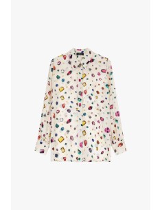 Camisa Com Estampa de Gemas e Mangas Compridas Dixie 2