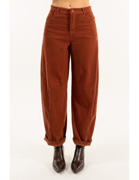 Calças Balão em Veludo Kontatto