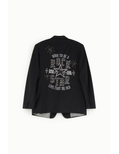 Blazer corte regular com estampa em glitter nas costas Dixie 2