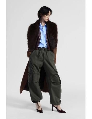 Calças cargo fit com bolsos aplicados e cordão Dixie