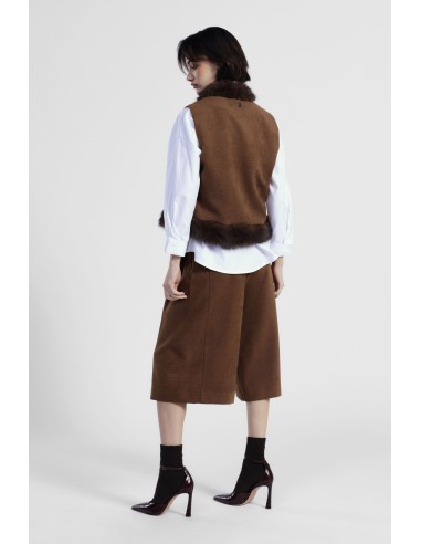 Calças palazzo amplas com pregas e bolsos laterais Dixie