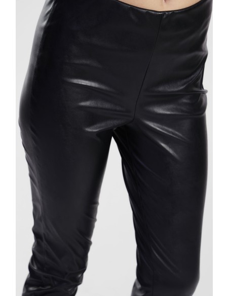 Calças Skinny Fit Cintura Alta Efeito Pele Dixie