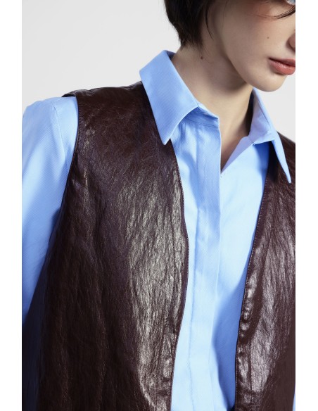 Colete Curto Com Linha Limpa Sem Fecho Dixie