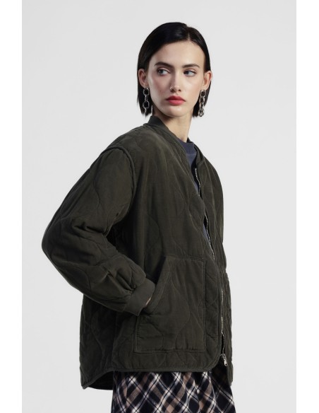 Casaco acolchoado com fecho de correr e bolsos aplicados Dixie