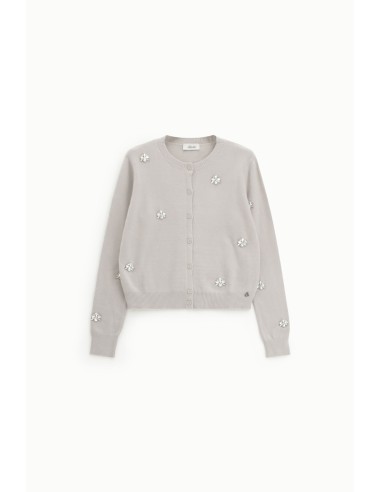 Cardigan com Detalhes Florais Dixie