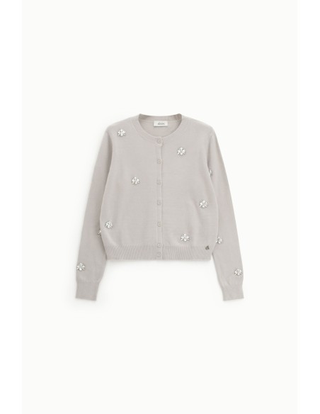Cardigan com Detalhes Florais Dixie