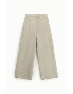 Calças Palazzo Caneladas de Cintura Alta Dixie