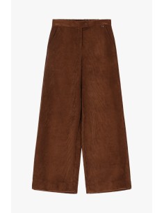 Calças Palazzo Caneladas de Cintura Alta Dixie 2