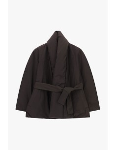 Casaco Acolchoado Com Cinto E Gola Envolvente Dixie