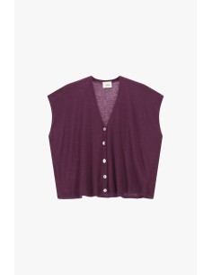 Colete com decote em V e botões frontais Dixie 2