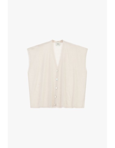 Colete com decote em V e botões frontais Dixie