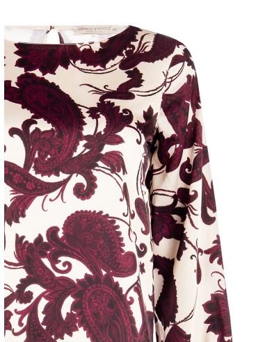 Blusa Ampla Em Cetim Motivo Barroco Rinascimento
