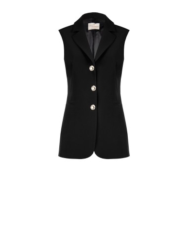 Blazer 3 em 1 em tecido técnico transformável em bolero e colete Rinascimento