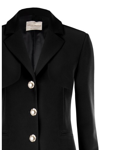 Blazer 3 em 1 em tecido técnico transformável em bolero e colete Rinascimento