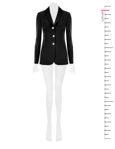 Blazer 3 em 1 em tecido técnico transformável em bolero e colete Rinascimento