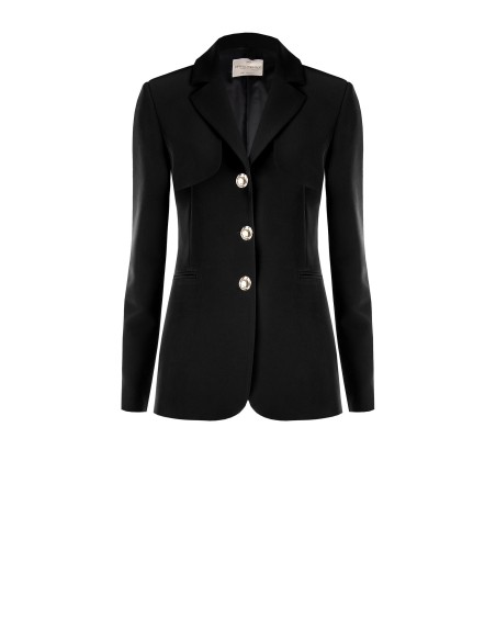 Blazer 3 em 1 em tecido técnico transformável em bolero e colete Rinascimento