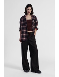 Calças de perna larga com cordão ajustável Dixie