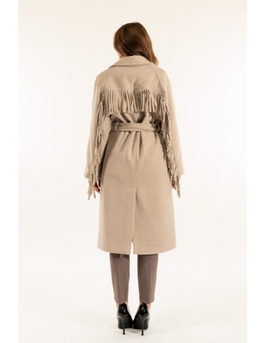Casaco longo com franjas Kontatto