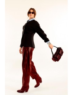 Calças Balão em Pele Ecológica Kontatto