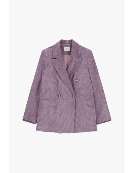 Blazer de abotoamento duplo em veludo cotelê Dixie