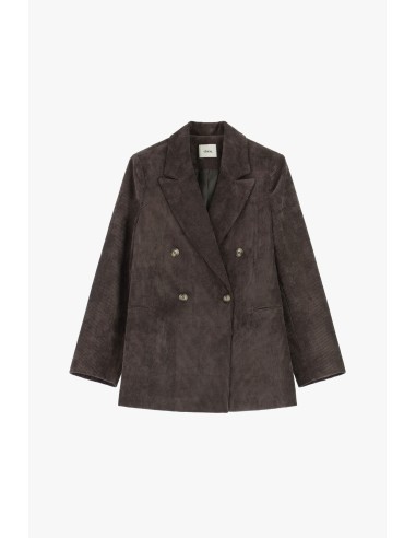 Blazer de abotoamento duplo em veludo cotelê Dixie