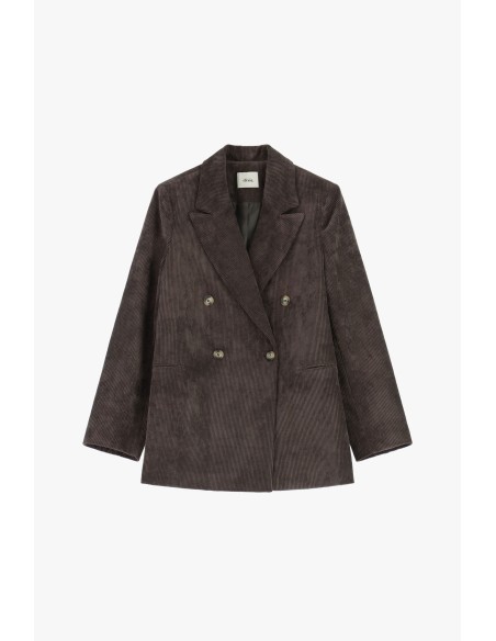 Blazer de abotoamento duplo em veludo cotelê Dixie