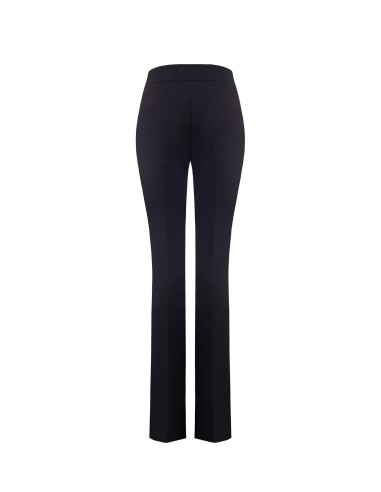 Macacão Palazzo em Scuba Crepe com Detalhe de Joia no Decote Rinascimento