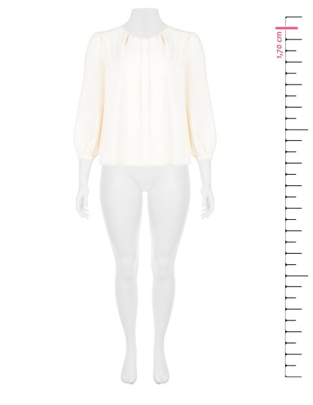 Blusa Curvy Ampla em Cetim Fosco com Detalhe de Pérolas Rinascimento Curvy