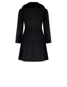 Casaco Curvy Médio com Corte Rodado em Veludo com Bolsos Laterais e Pêlo Sintético Removível Rinascimento Curvy 2