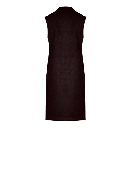 Casaco longo sem mangas e em efeito camurça, reversível em pele sintética Rinascimento