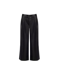 Calças cropped em pele sintética com bolsos Rinascimento 2